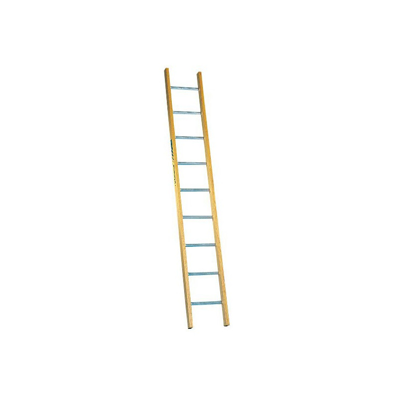 Echelle simple montants bois - échelons aluminium longueur 250 cm