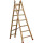 Echelle transformable 2 plans bois longueur pliée 198 cm -  longueur dépliée 302 cm