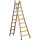 Echelle transformable 2 plans bois longueur pliée 250 cm -  longueur dépliée 406 cm