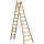 Echelle transformable 2 plans bois longueur pliée 302 cm -  longueur dépliée 484 cm