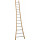Echelle simple montants bois - échelons aluminium longueur 588 cm base évasée