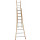 Echelle coulisse à main 2 plans montants bois échelons alu longueur pliée 198 cm - longueur dépliée 302 cm base évasée