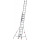 Echelle coulisse 2 plans aluminium longueur pliée 563 cm - longueur dépliée 1011 cm avec stabilisateur