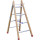 Echelle double menuiserie montants bois-échelons aluminium longueur 125 cm
