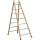 Echelle double menuiserie montants bois-échelons aluminium longueur 200 cm