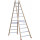 Echelle double menuiserie montants bois-échelons aluminium longueur 275 cm