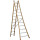 Echelle transformable 2 plans montants bois échelons alu longueur pliée 302 cm -  longueur dépliée 484 cm